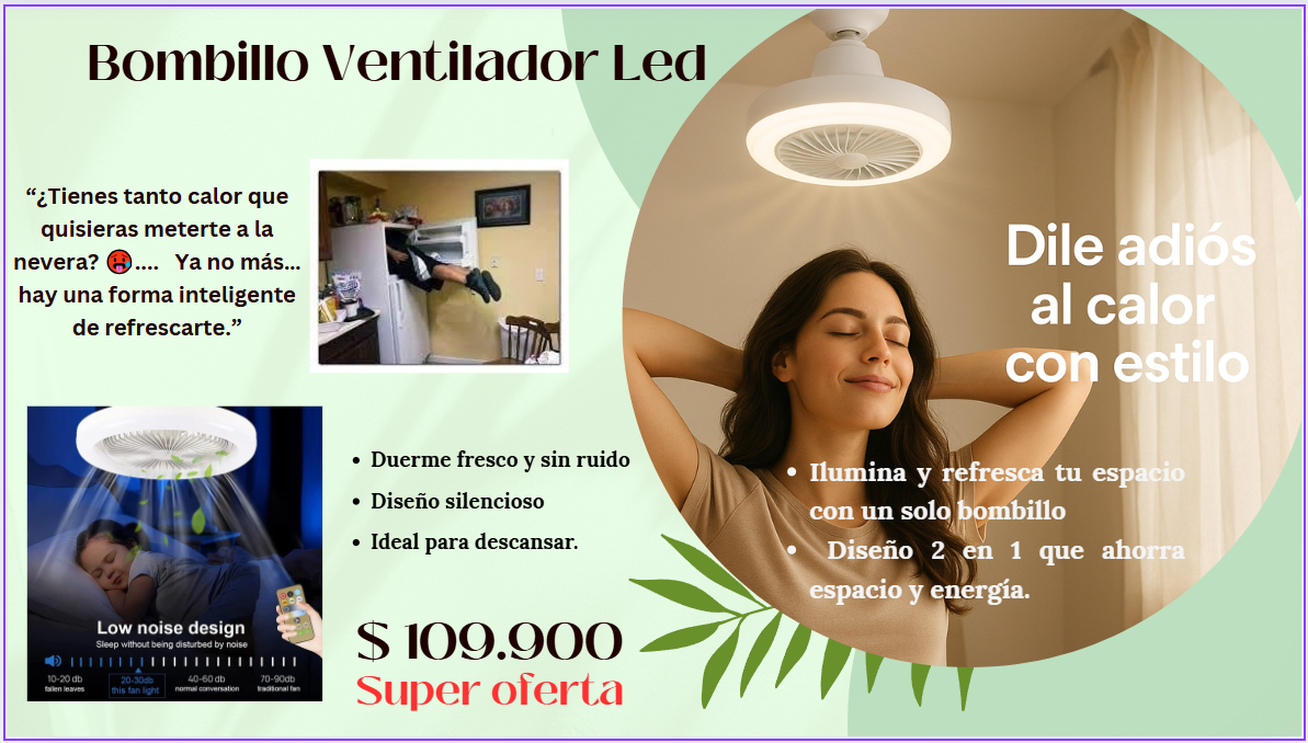 Bombillo Ventilador Led